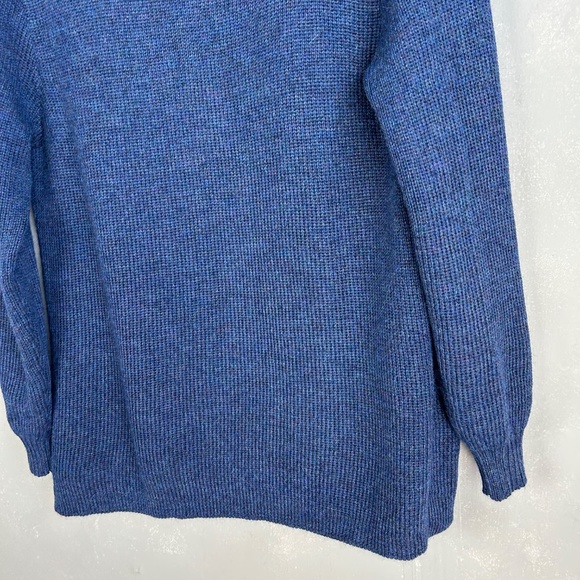 Simply Natural women one size cardigan alpaca blend blue open front w pockets - Picture 10 of 13